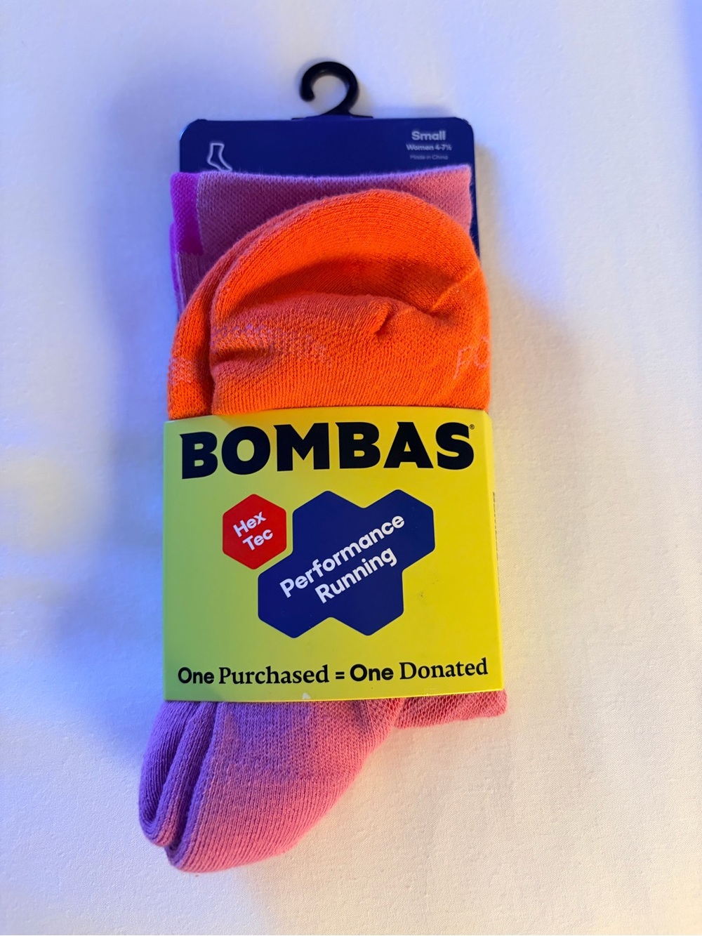 Bombas Women’s Performance Running Socks - Orange & Pink